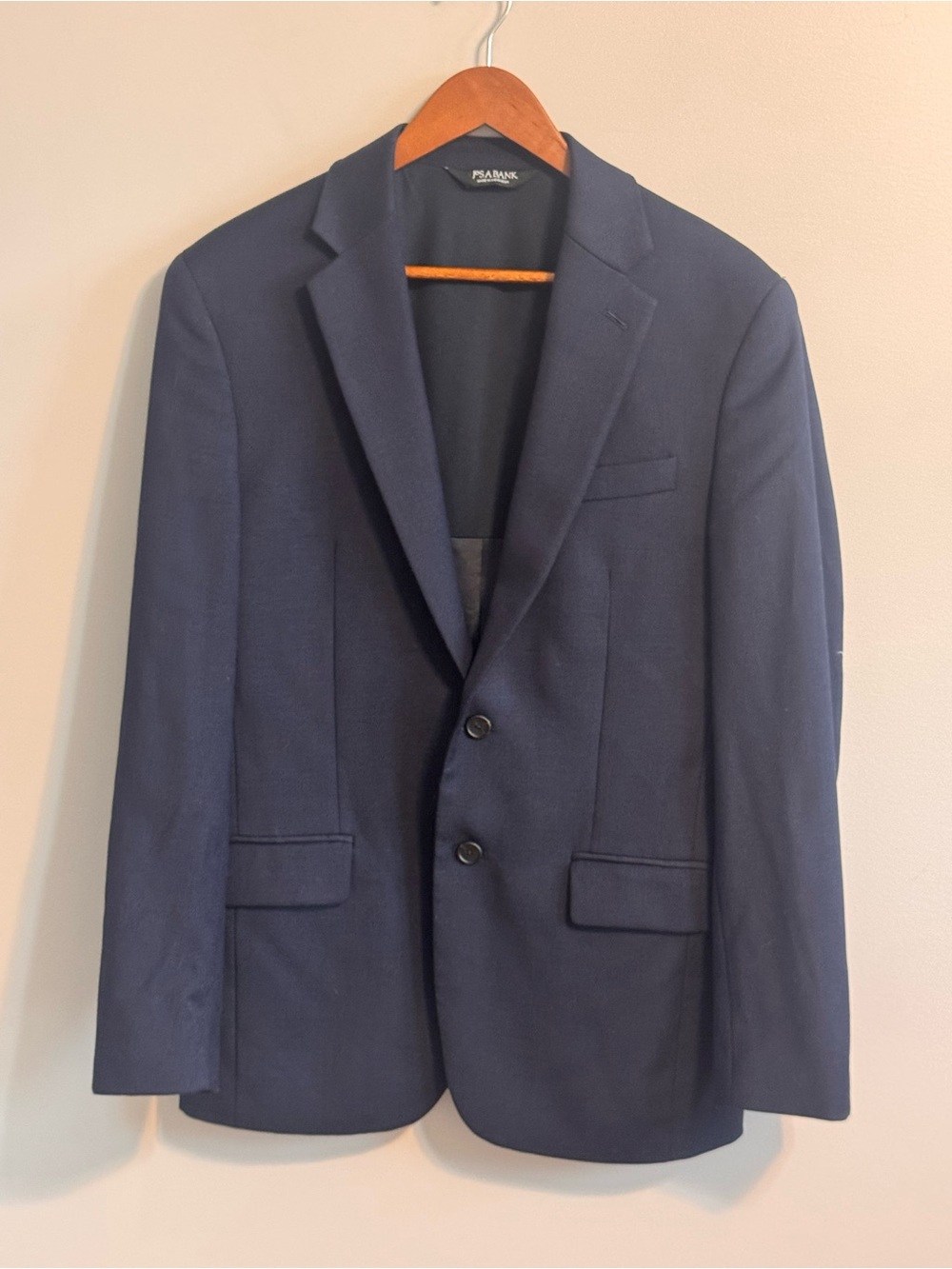 Jos. A. Bank Travel Tech Slim Fit Navy Wool Blend Blazer Men’s 39R